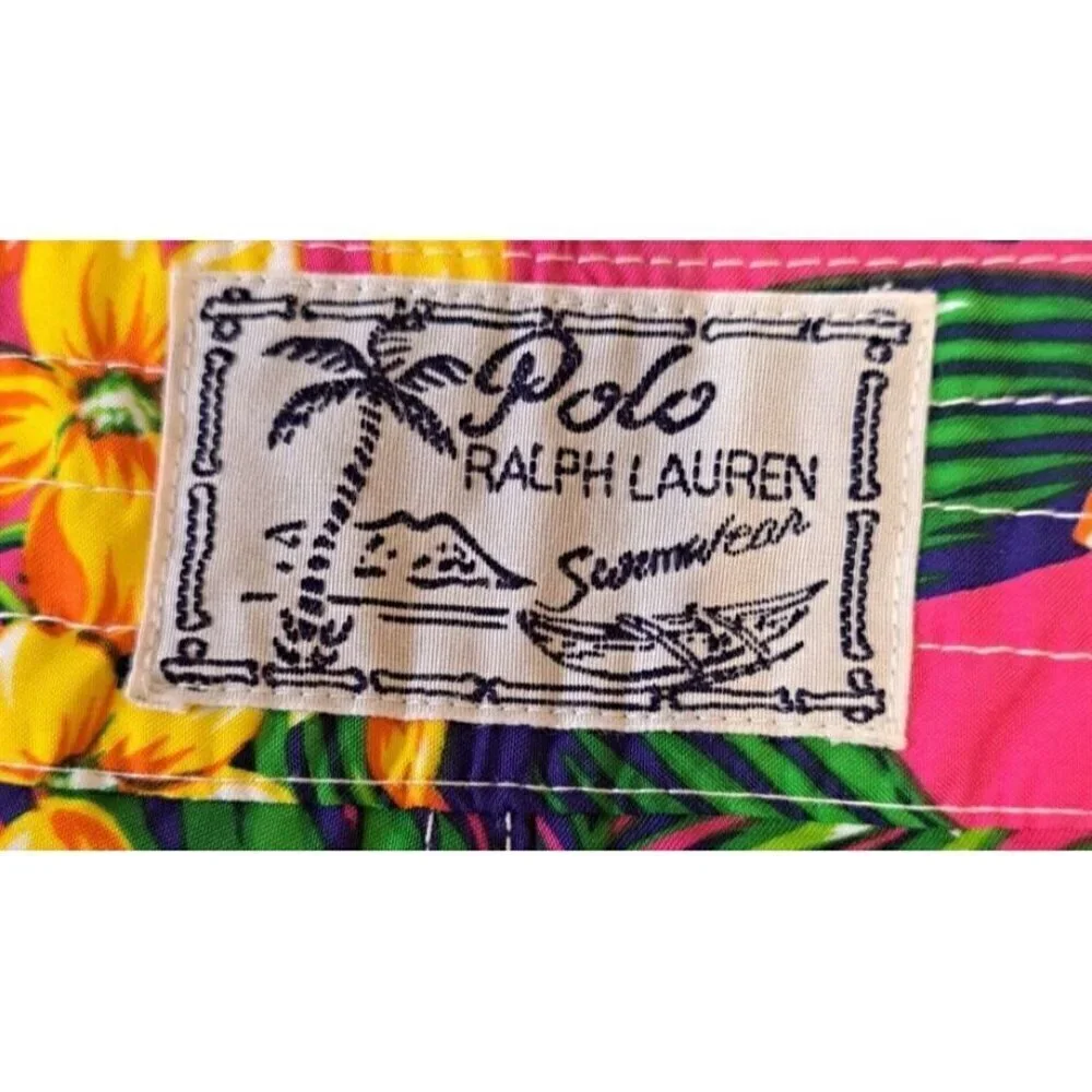 Polo Ralph Lauren Men's 38 Multicolor Floral Swim Trunks